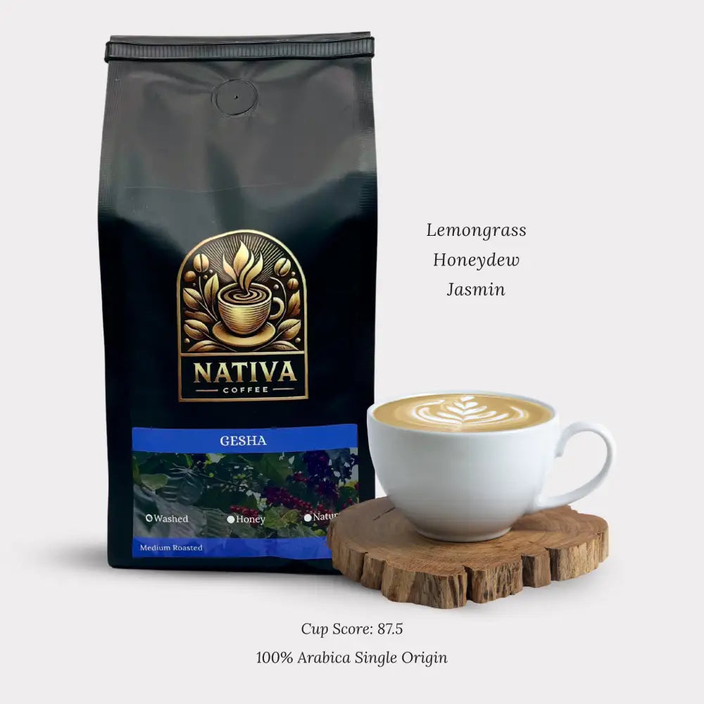 Gesha Coffee - Washed Process Medium Roast - Gesha Coffee Washed Process