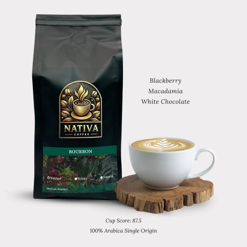 Bourbon Coffee - Washed Process Medium Roast - Coffee Bourbon Washed Process
