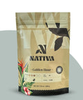 Nativa Golden Hour coffee package on a blue background