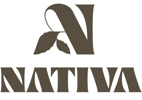 Nativa logo with a stylized 'N' and leaf on a white background